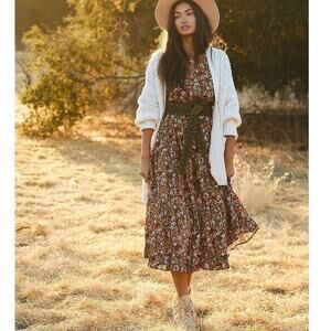 Anthropologie Katherine Cable-Knit Cardigan Wool Blend in Cream Women's Medium